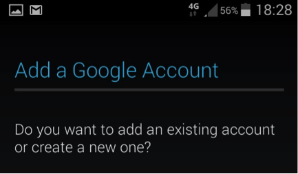 Android screenshot add a Google Account