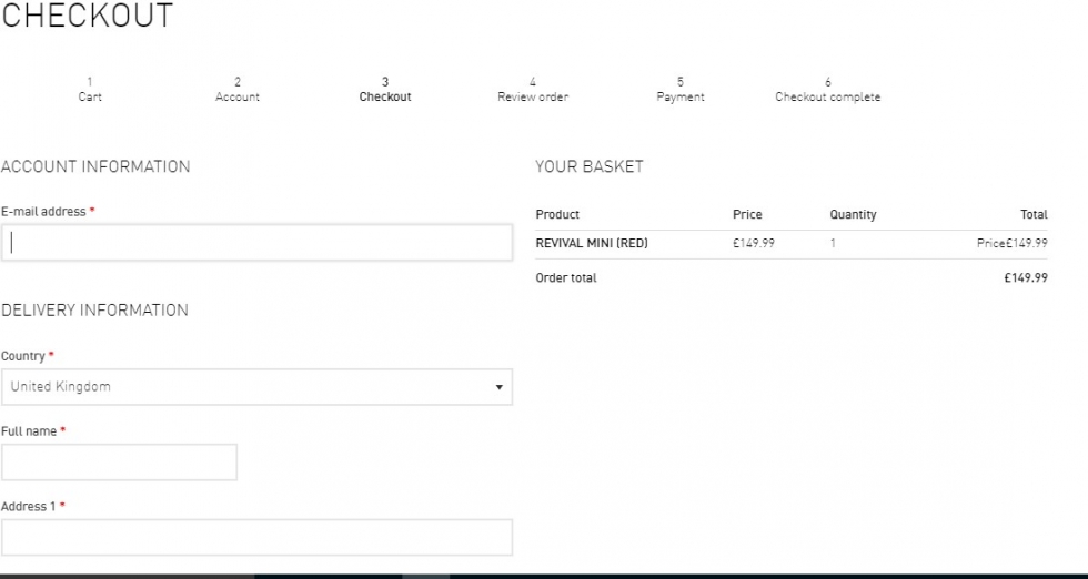 image of the checkout process