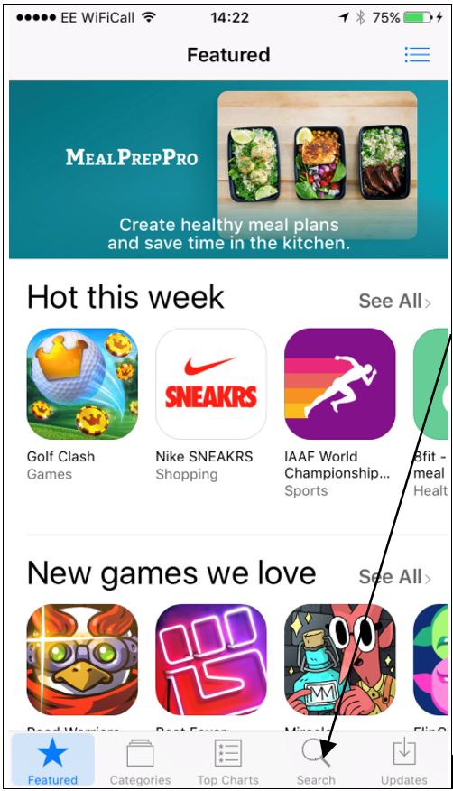 app store homepage screenshot 