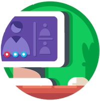 graphic of a video call