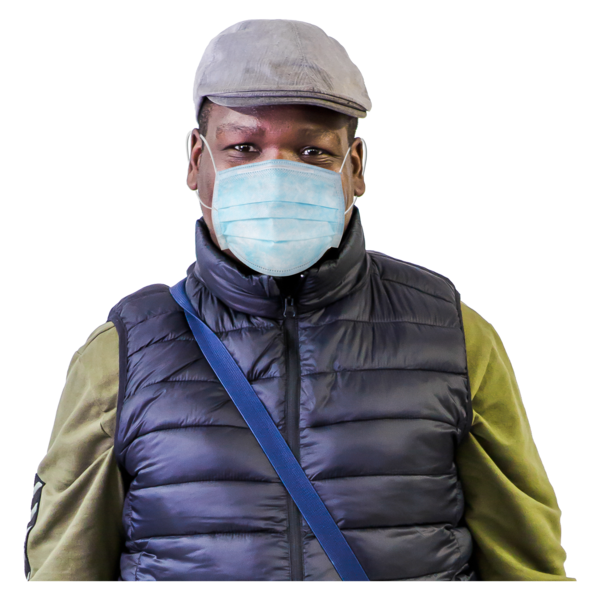 man wearing a face mask