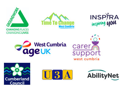 logos of organisations involved in Digital Champions Network, West Cumbria