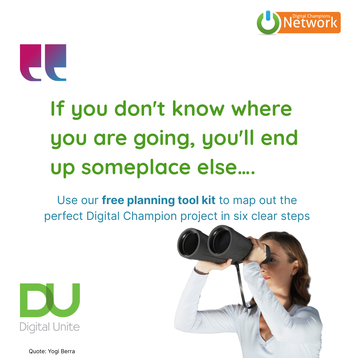 graphic saying if you don't know where you're going, you'll end up someplace else