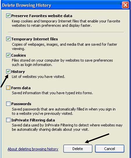 How to delete internet history digital unite