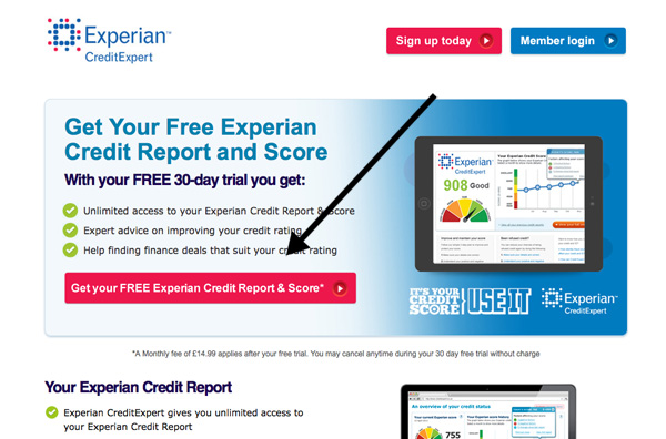 Credit Expert website home page
