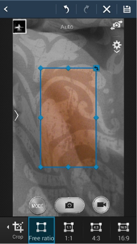 Picture cropping tool screenshot of Android phone