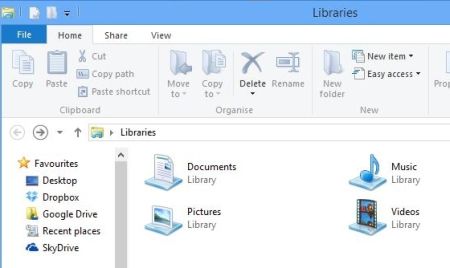 File explorer library