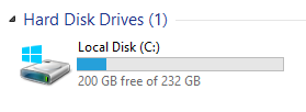 Hard disk space
