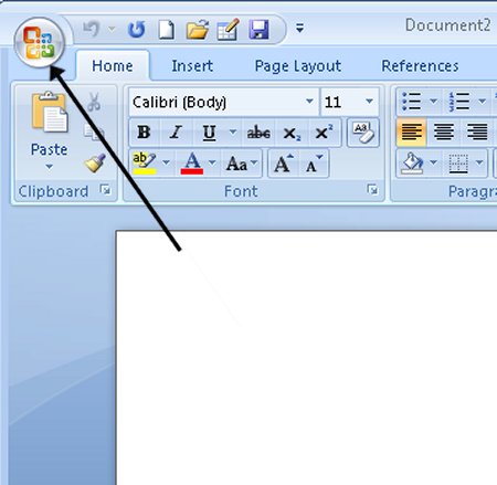 microsoft office button
