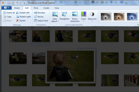 Windows live photo edit options