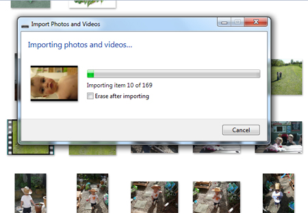 Importing photos