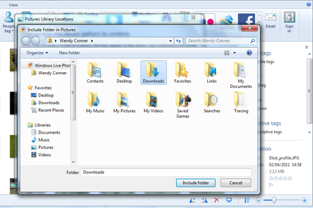 Highlight and include folder