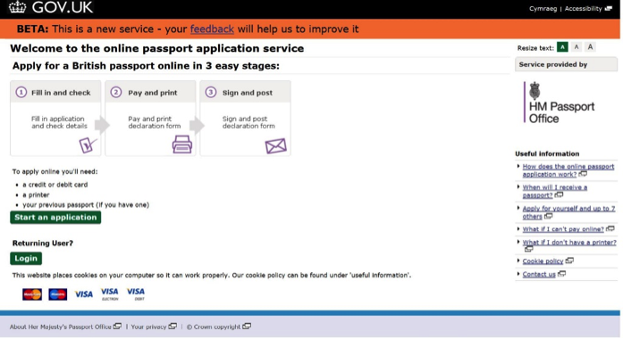 British passport application