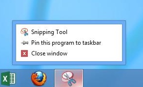 Windows 8 taskbar