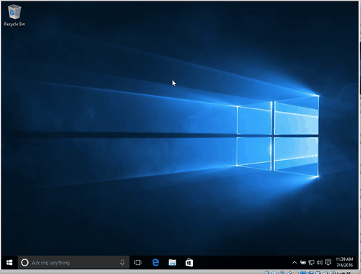 Accessing apps via the Start menu in Windows 10