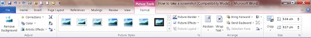 Pictures tools tab