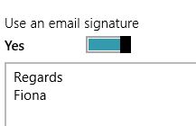 Change email signature