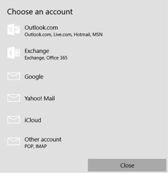Windows phone email settings