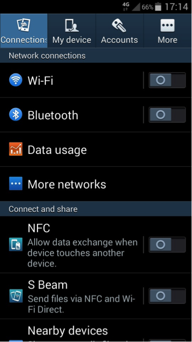 Android wifi settings screenshot