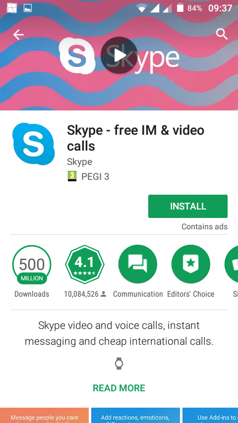 Skype for android image 