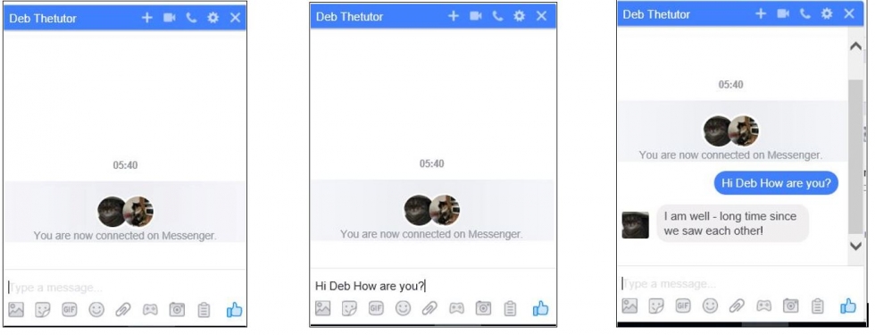 Facebook chat inverting letters