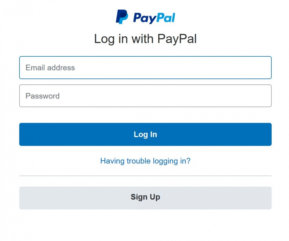 đăng nhập vào paypal để thanh toán qua đó