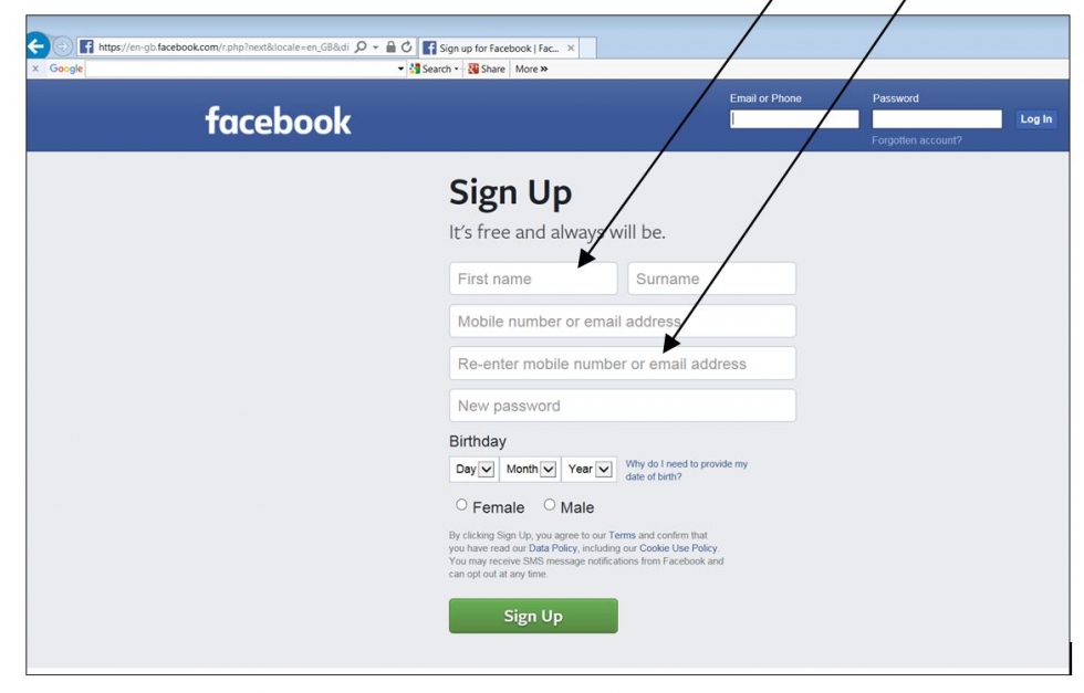 Facebook Account Sign Up : Facebook Sign up: create a Facebook accoun...
