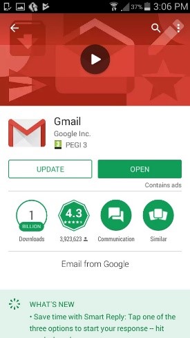 open the gmail app picture