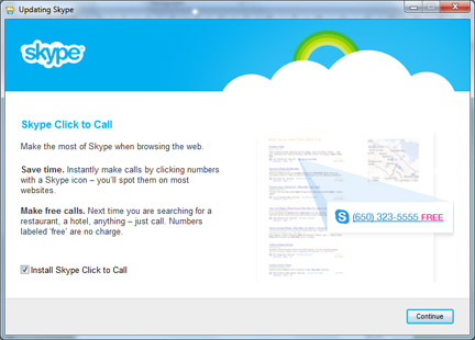 Skype click to call