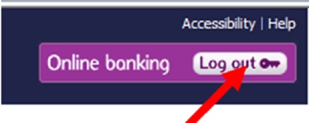 Log out button