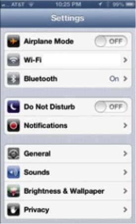iphone wifi settings