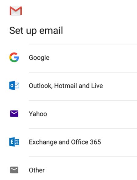 setting up gmail 