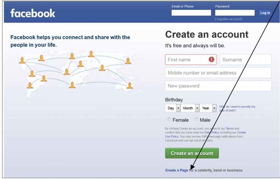 Facebook sign up: get a Facebook account or make a new profile