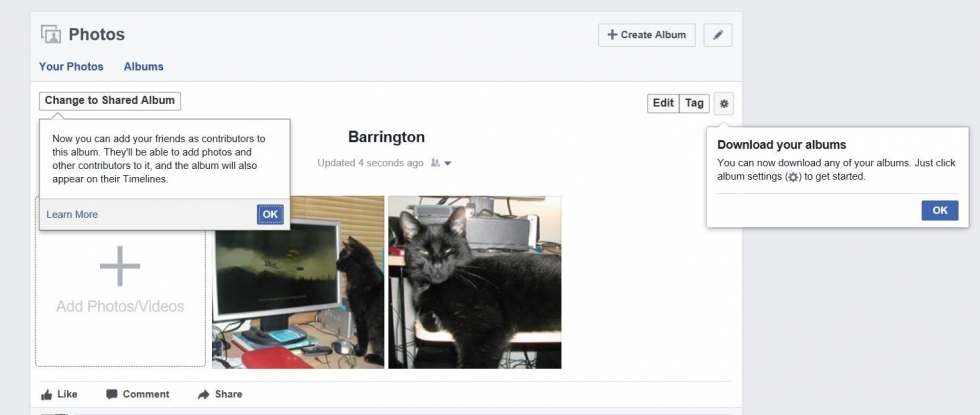 You can also share your album to your friends