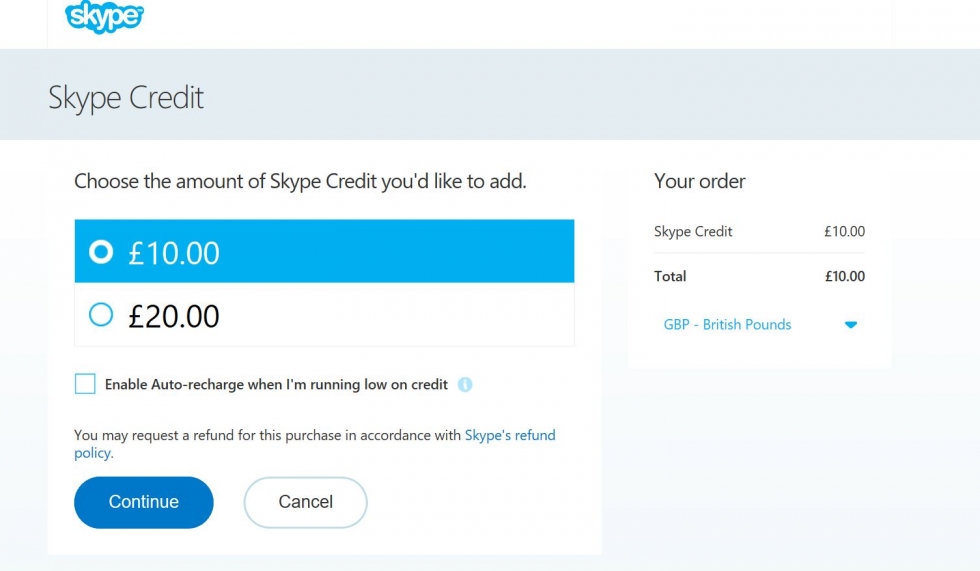 buy skype credit 