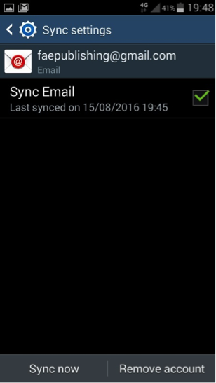 Sync settings