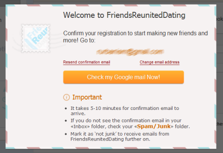 Email confirmation