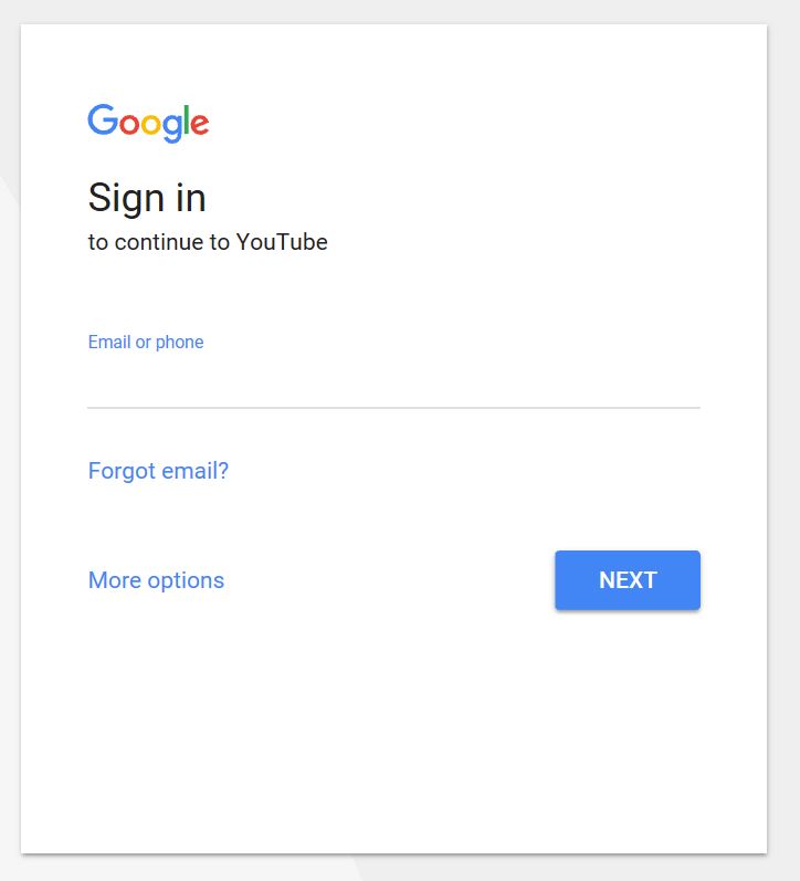 sign into Youtube 