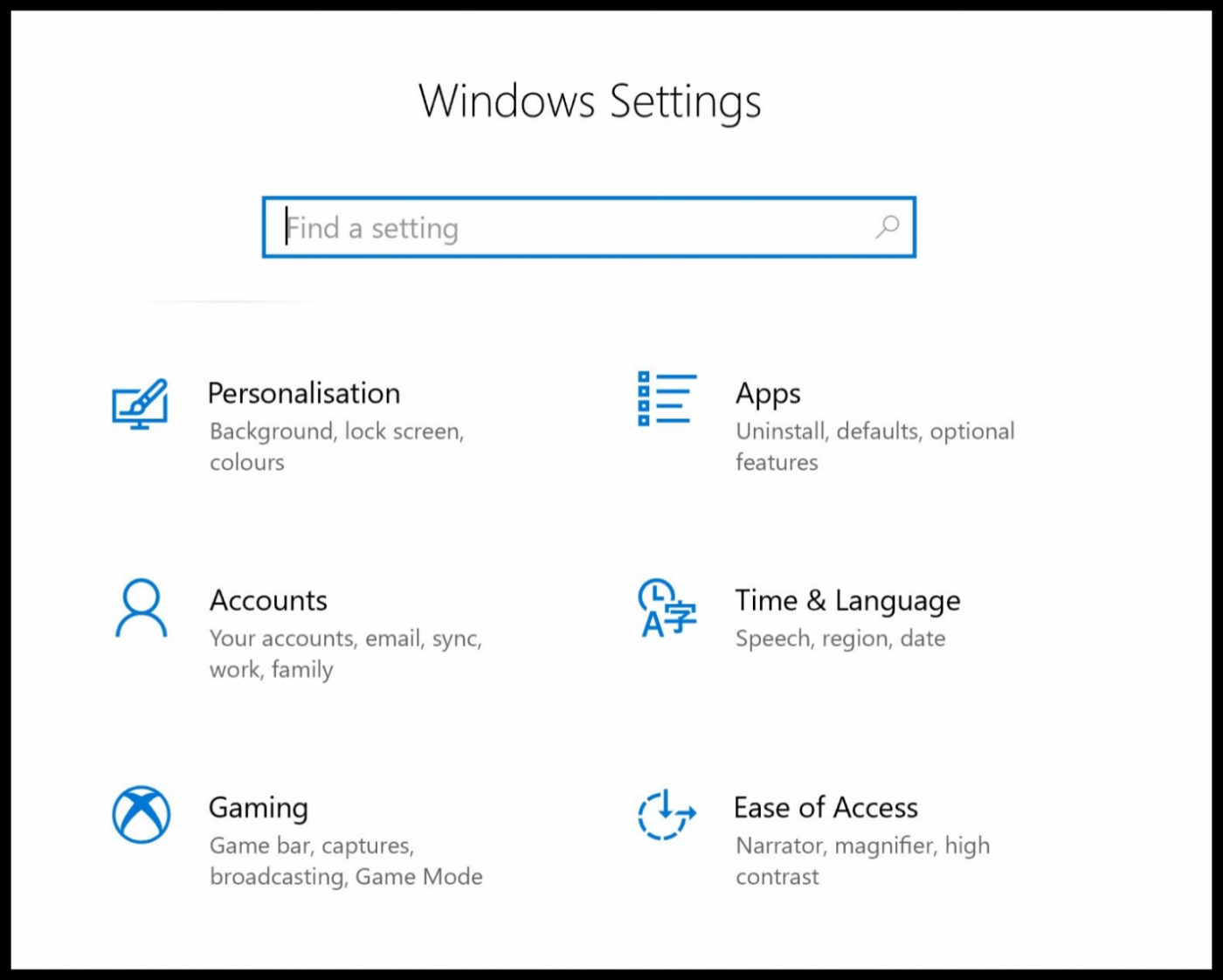 Finding the correct account Windows 10
