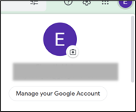 Manage Google account icon