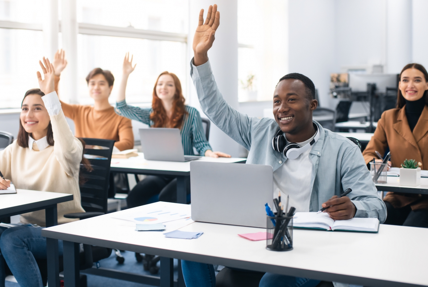 people in a classroom setting