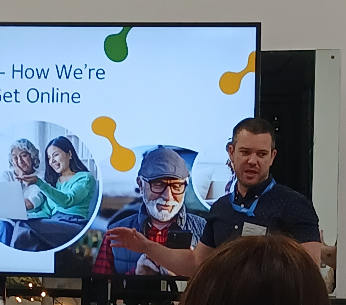 person giving a presentation