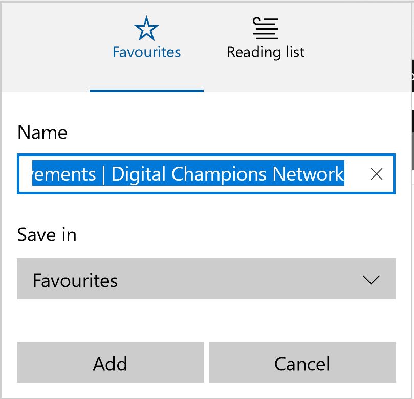 How To Add To Favourites Digital Unite 