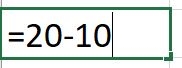 minus in excel