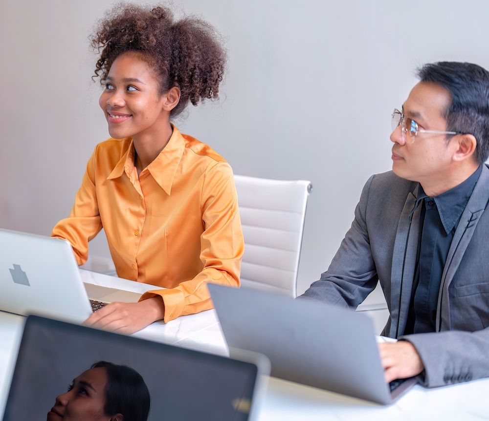 woman in a meeting