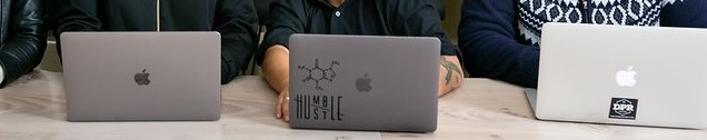 Row of laptops