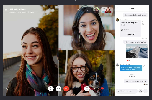 Skype video call