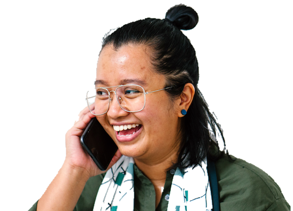 woman on phone