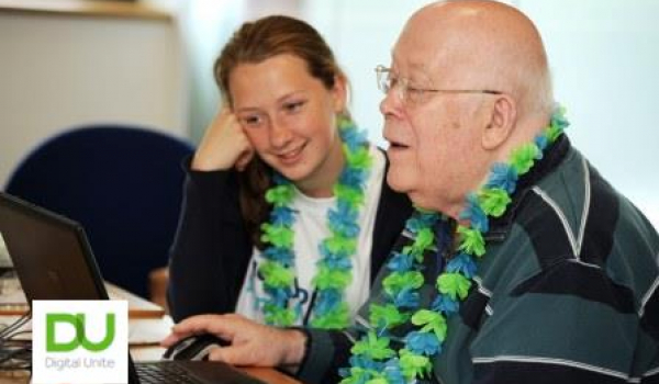 two people at a computer