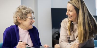 2 ladies smiling